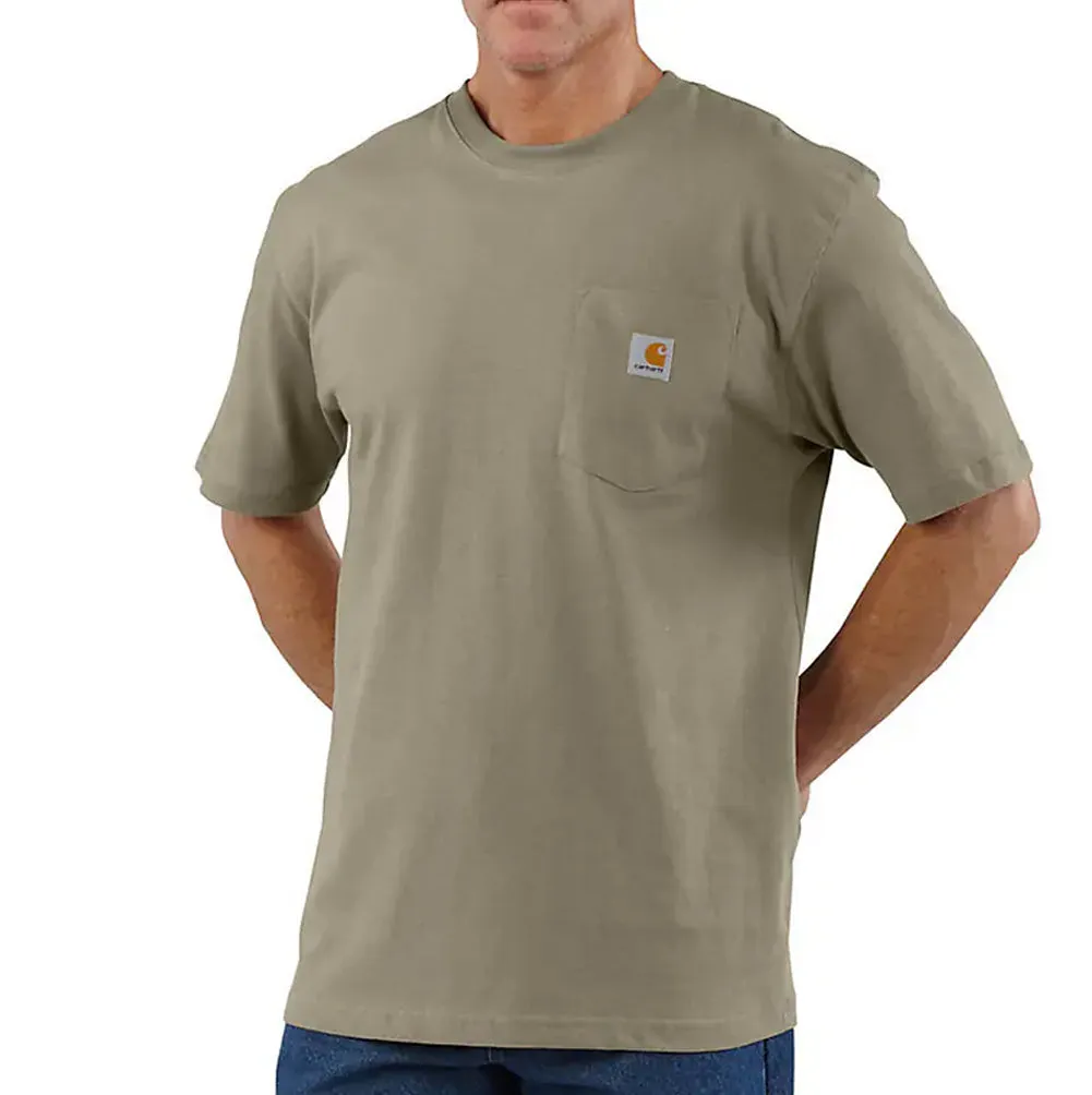 Loose Fit Heavyweight Short Sleeve Pocket T-Shirt - Big - Desert - K87BIG