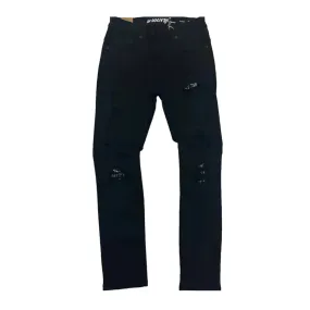 M. Society Mens Stretch Denim Jeans MS80312-JET BLK Jet Black