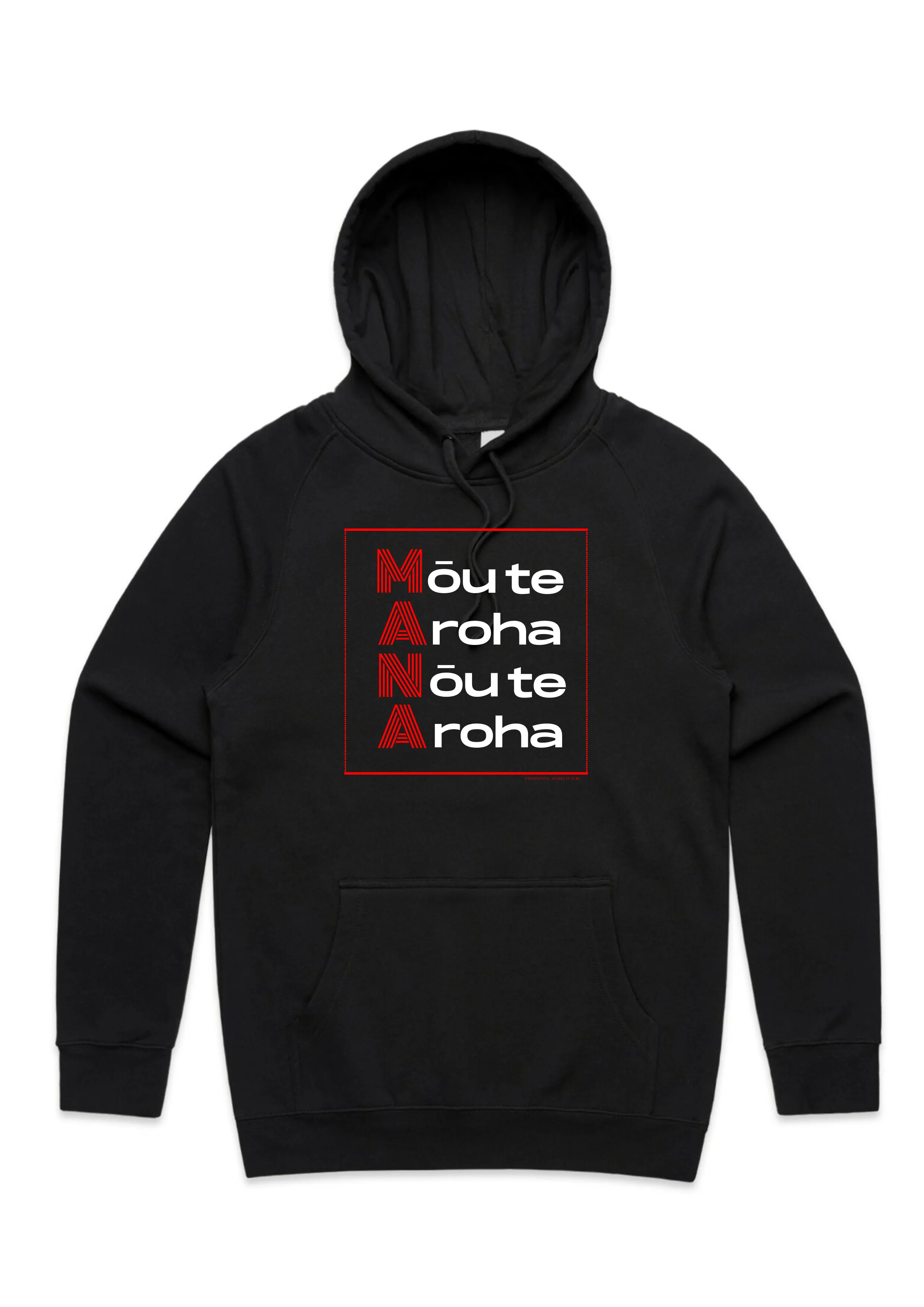 MANA AROHA – RECIPROCAL LOVE Hoodies - Mens Sizing - HEAVY WEIGHT