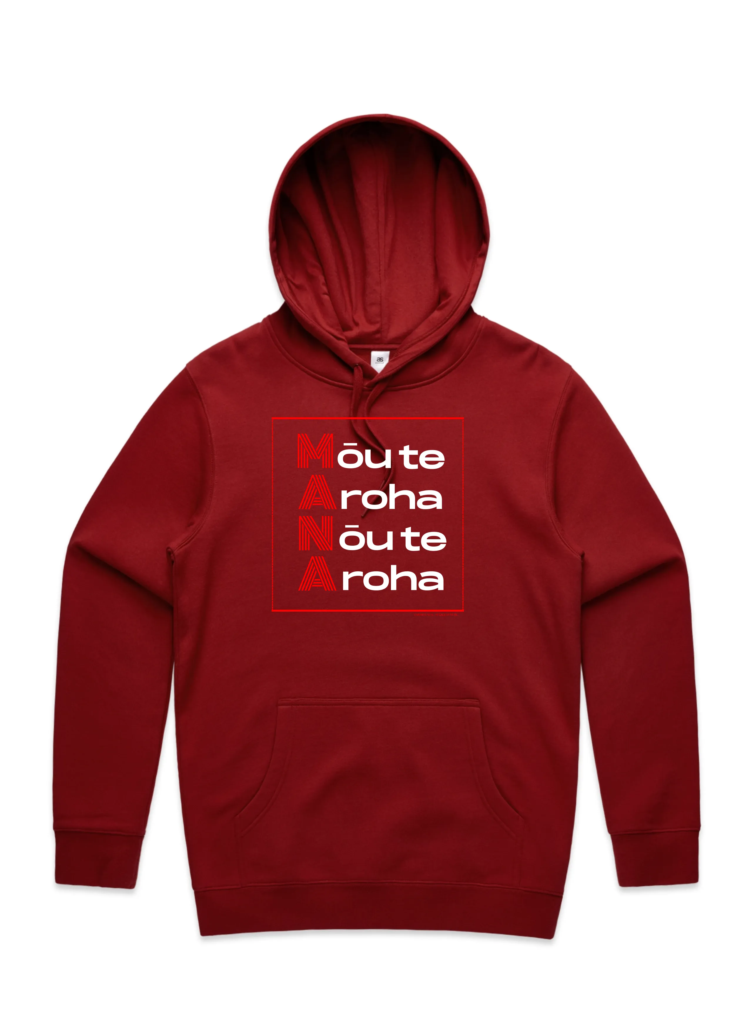 MANA AROHA – RECIPROCAL LOVE Hoodies - Mens Sizing - HEAVY WEIGHT