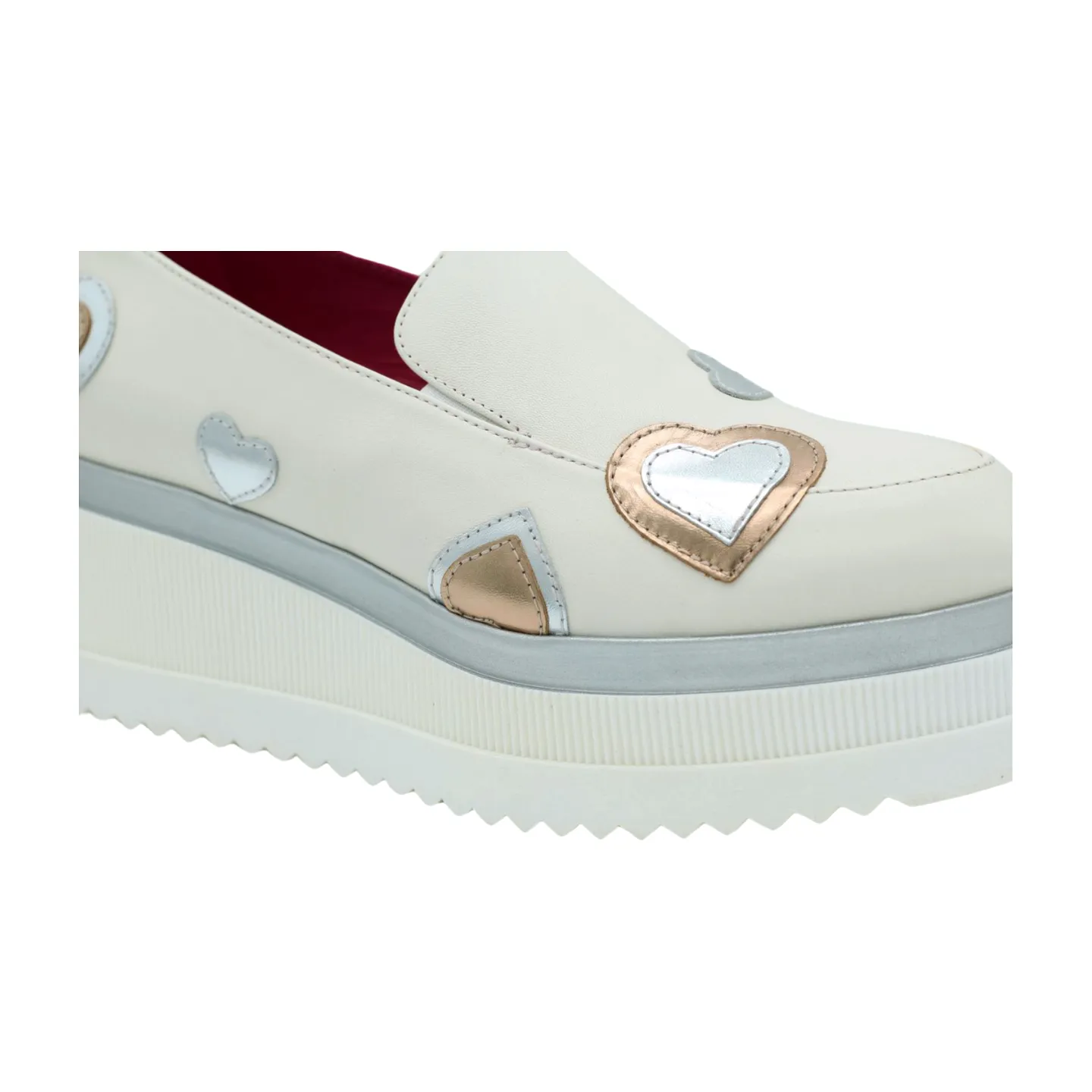 MARCO MOREO Jilly Cream Platform shoe Heart Detail F066