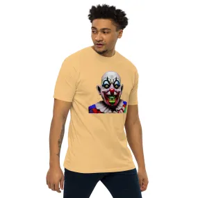 Men's Gerald Black Crazy Clown Heavyweight Regular Fit Artful T-shirt