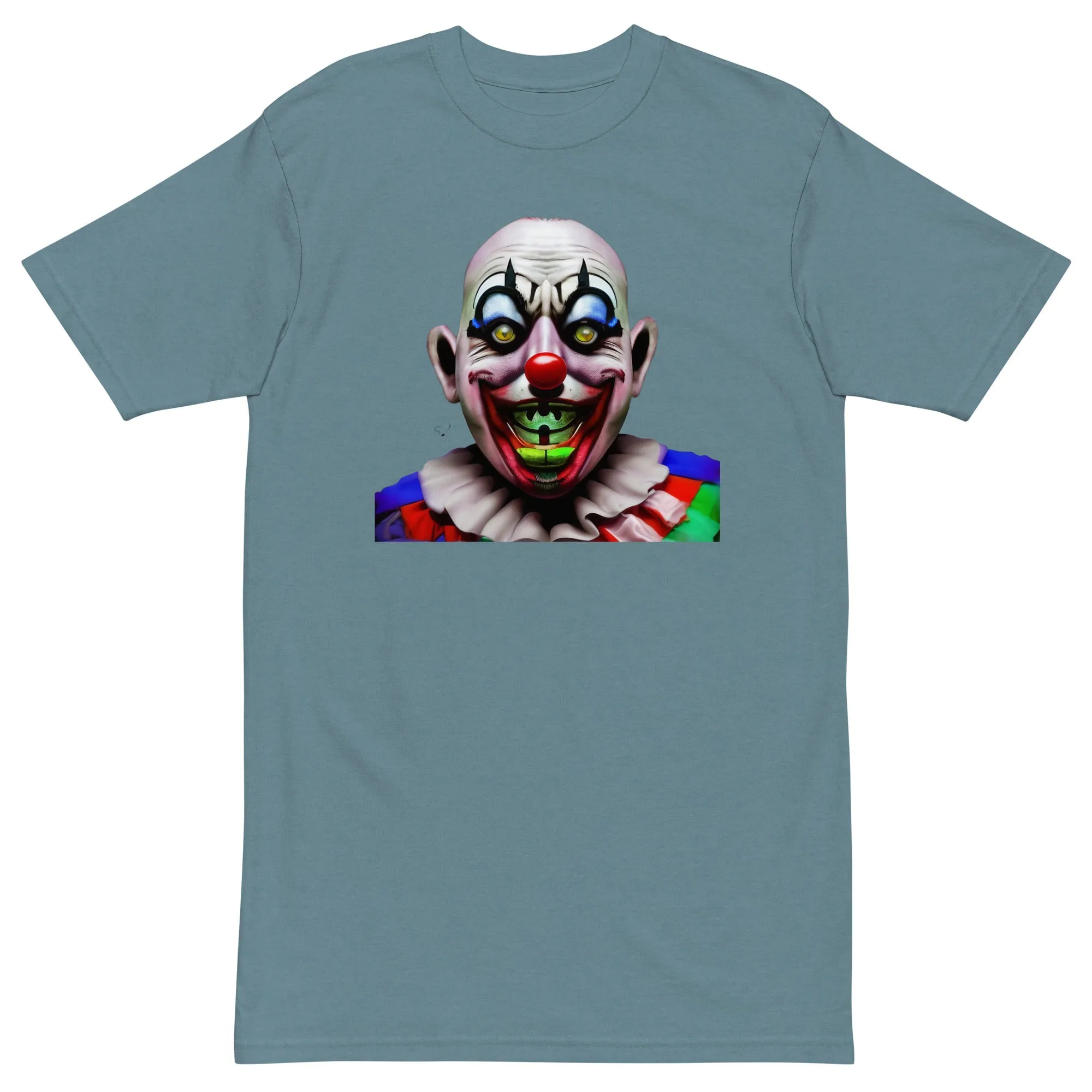 Men's Gerald Black Crazy Clown Heavyweight Regular Fit Artful T-shirt