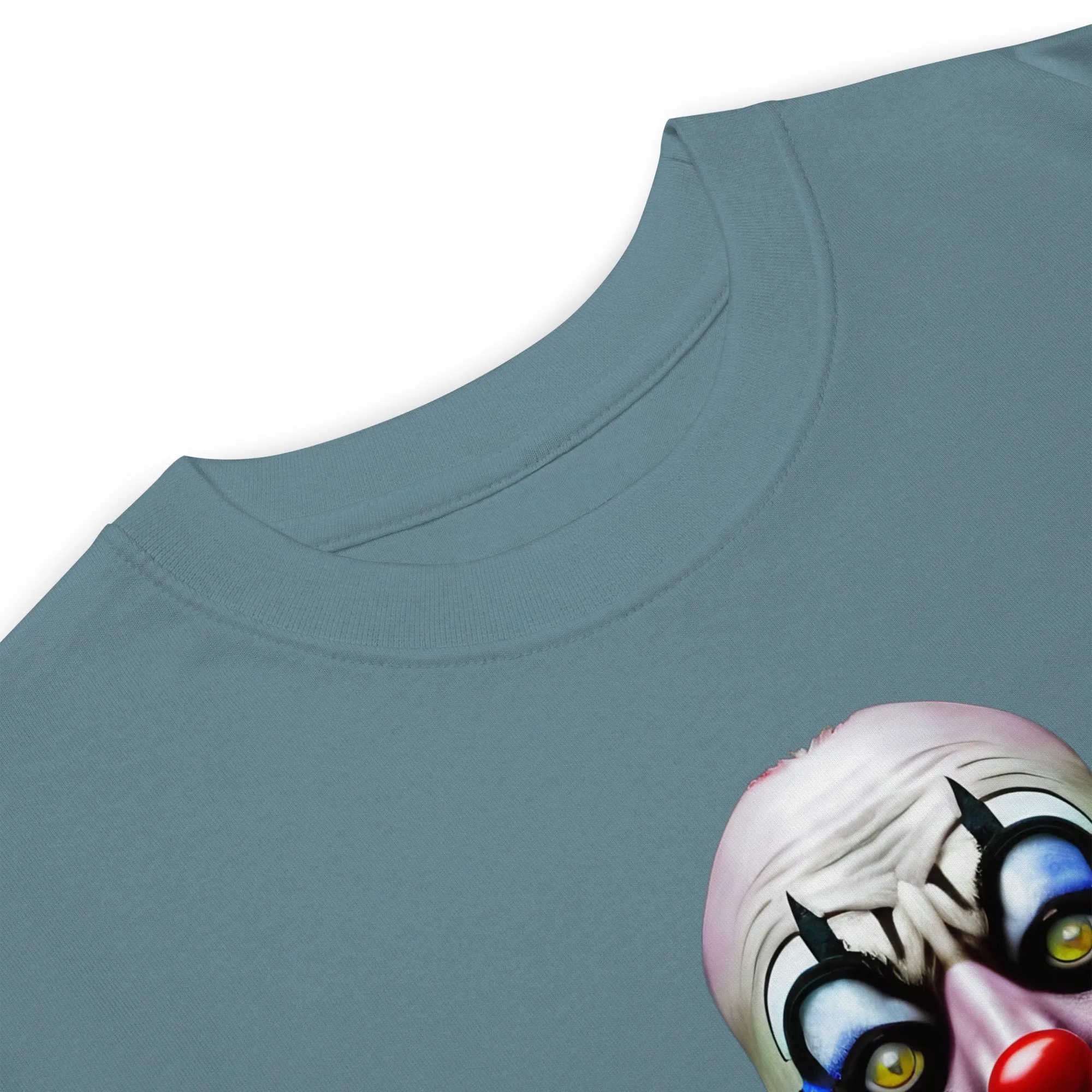 Men's Gerald Black Crazy Clown Heavyweight Regular Fit Artful T-shirt