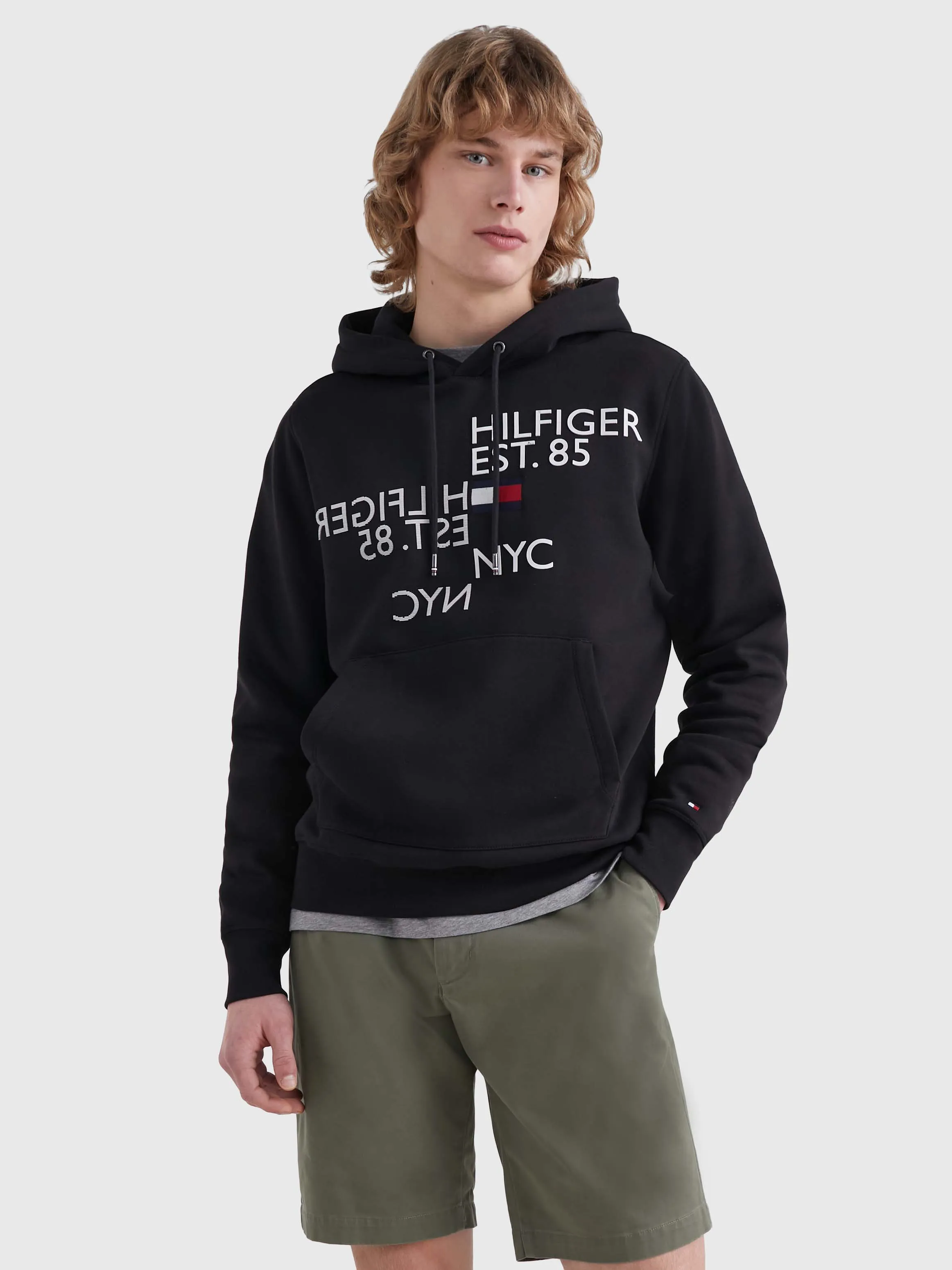 Mirrored Logo Flex Fleece Hoodie | Sweatshirts & Hoodies | Tommy Hilfiger