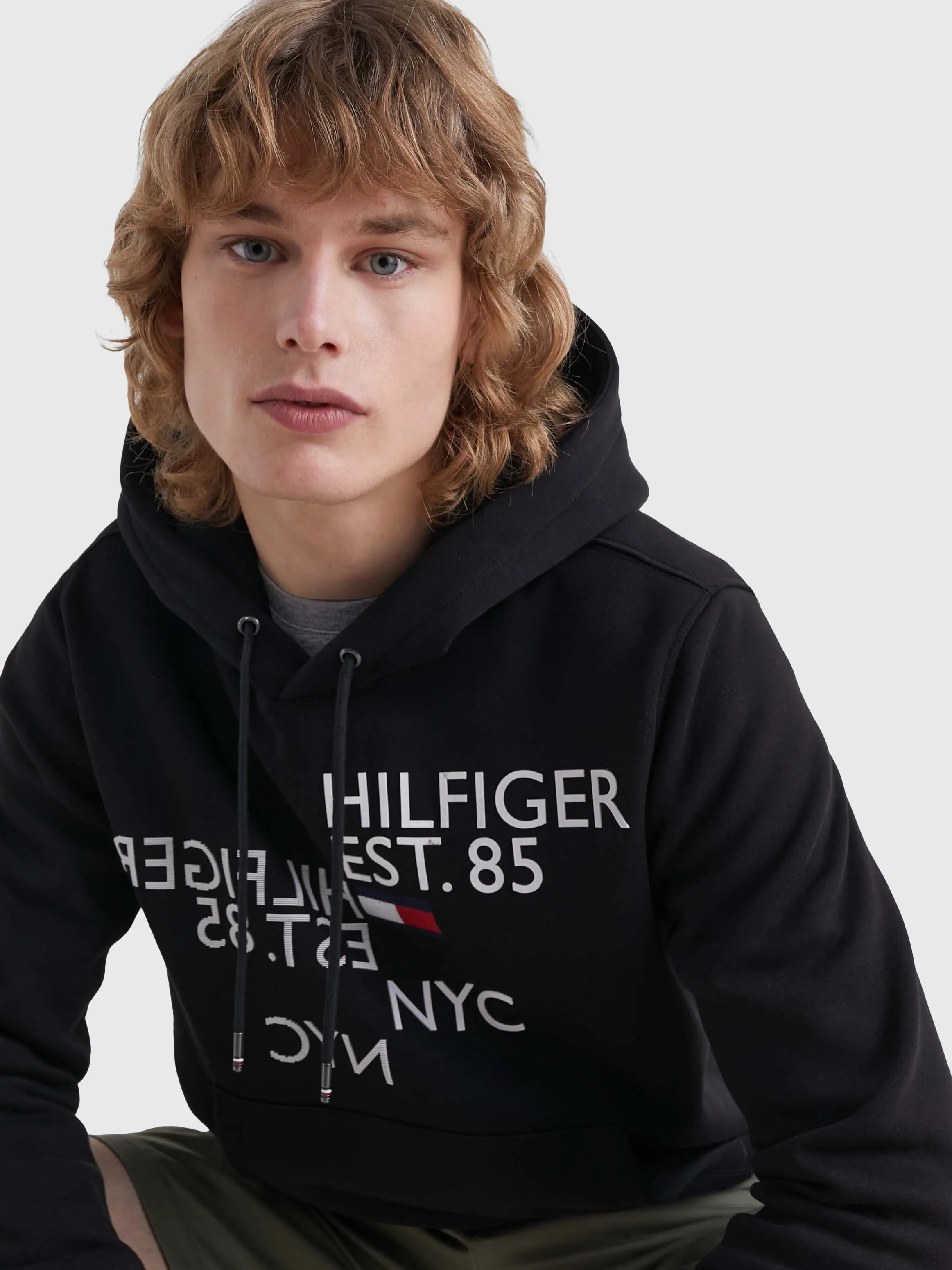 Mirrored Logo Flex Fleece Hoodie | Sweatshirts & Hoodies | Tommy Hilfiger