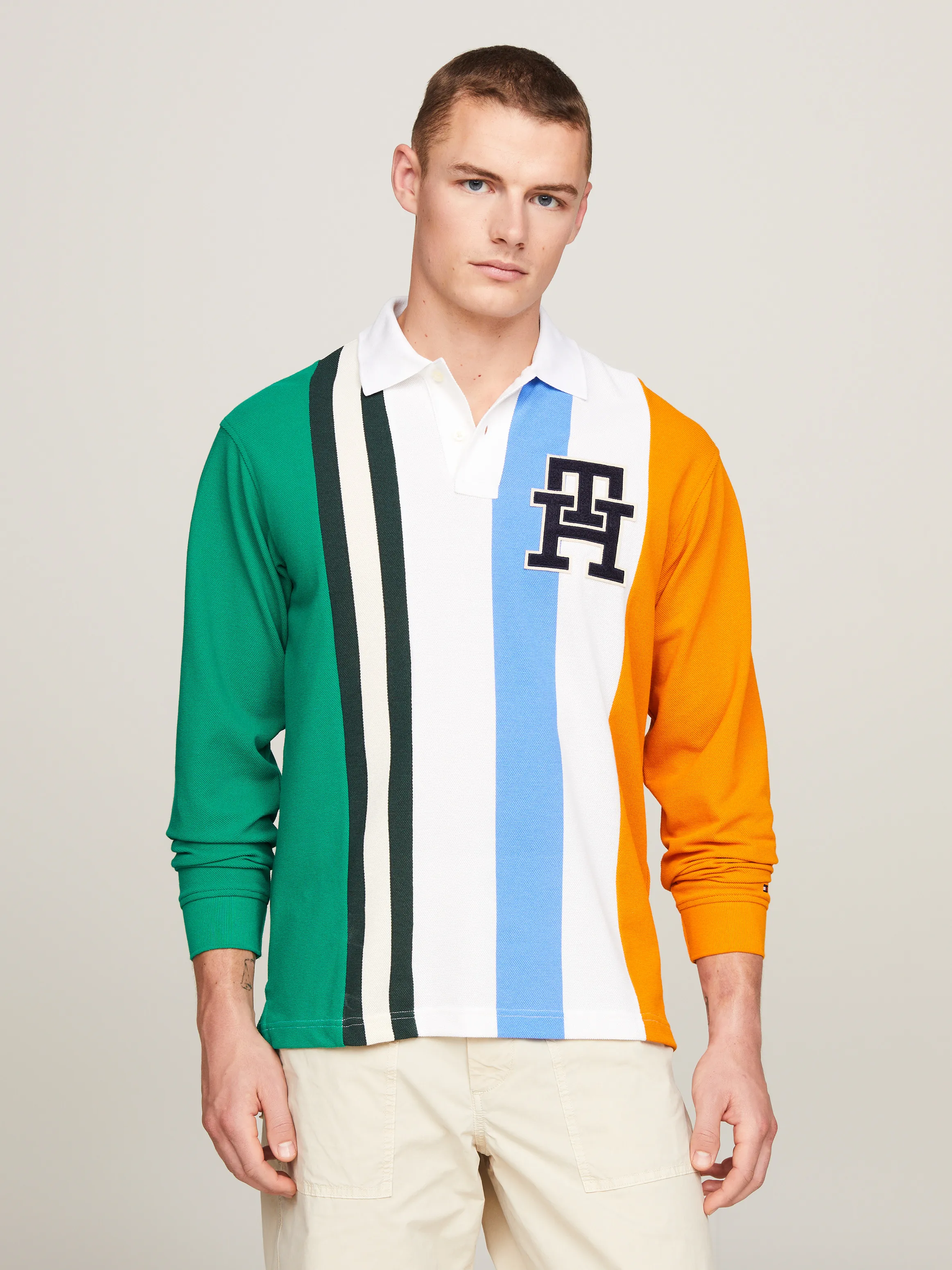 Mixed Stripe Regular Rugby Polo | Sweatshirts & Hoodies | Tommy Hilfiger