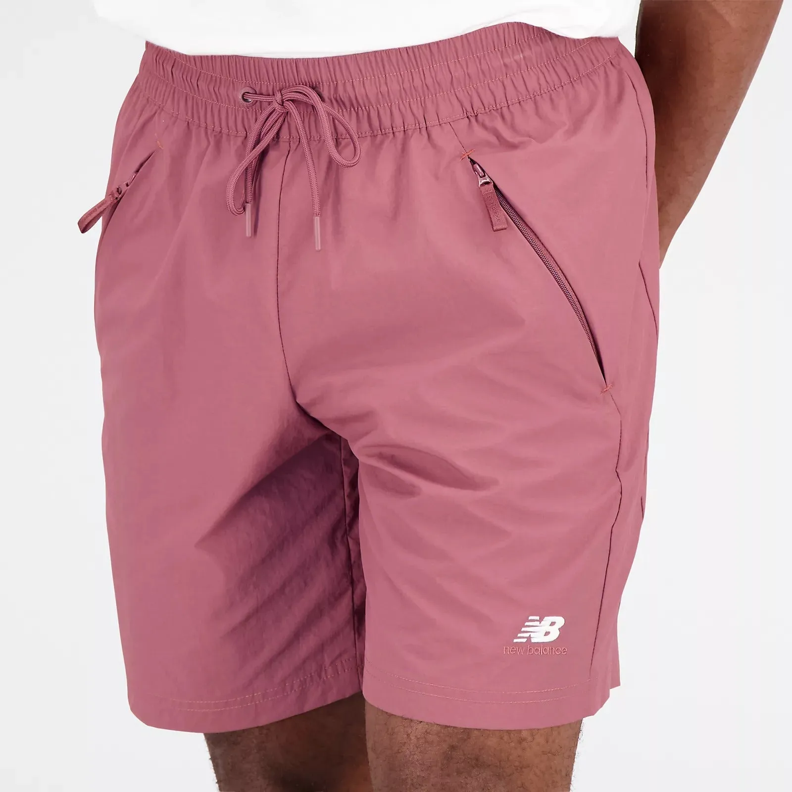 New Balance Men Sport Essentials Premium Woven Short Washed Burgundy MS31532-WAD