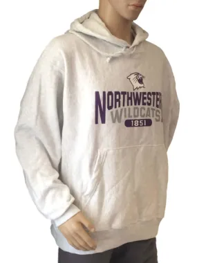 Nortwestern Wildcats Champion Gray Mens Long Sleeve Hoodie Sweatshirt (L)