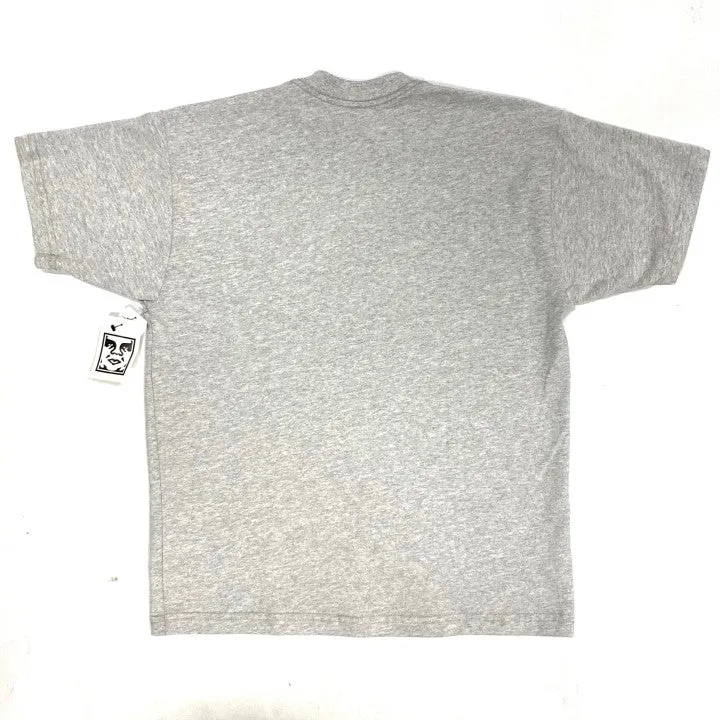 Obey STYLE Men’s Heavyweight fabric custom box fit Tee Heather Grey