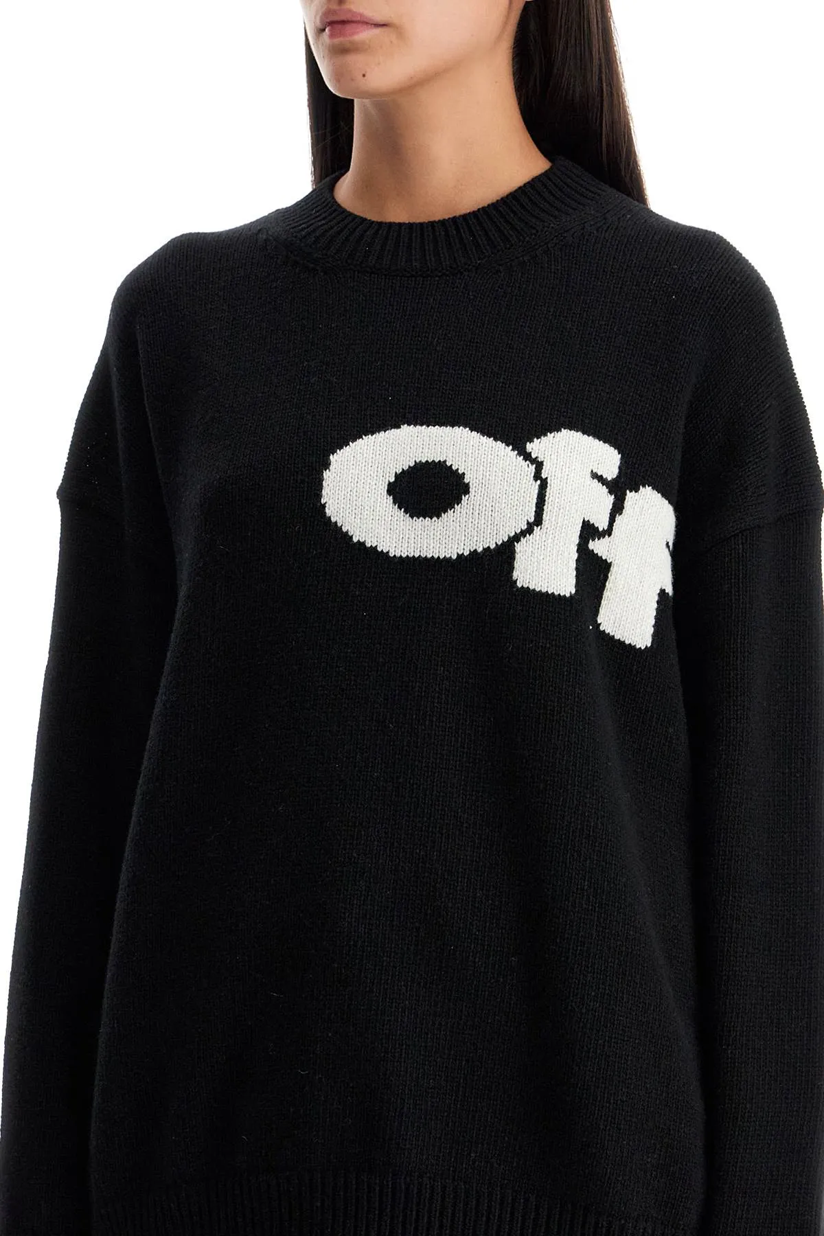 Off White oversized Sweater   Black