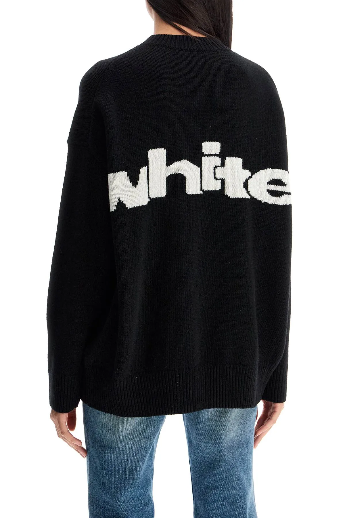 Off White oversized Sweater   Black