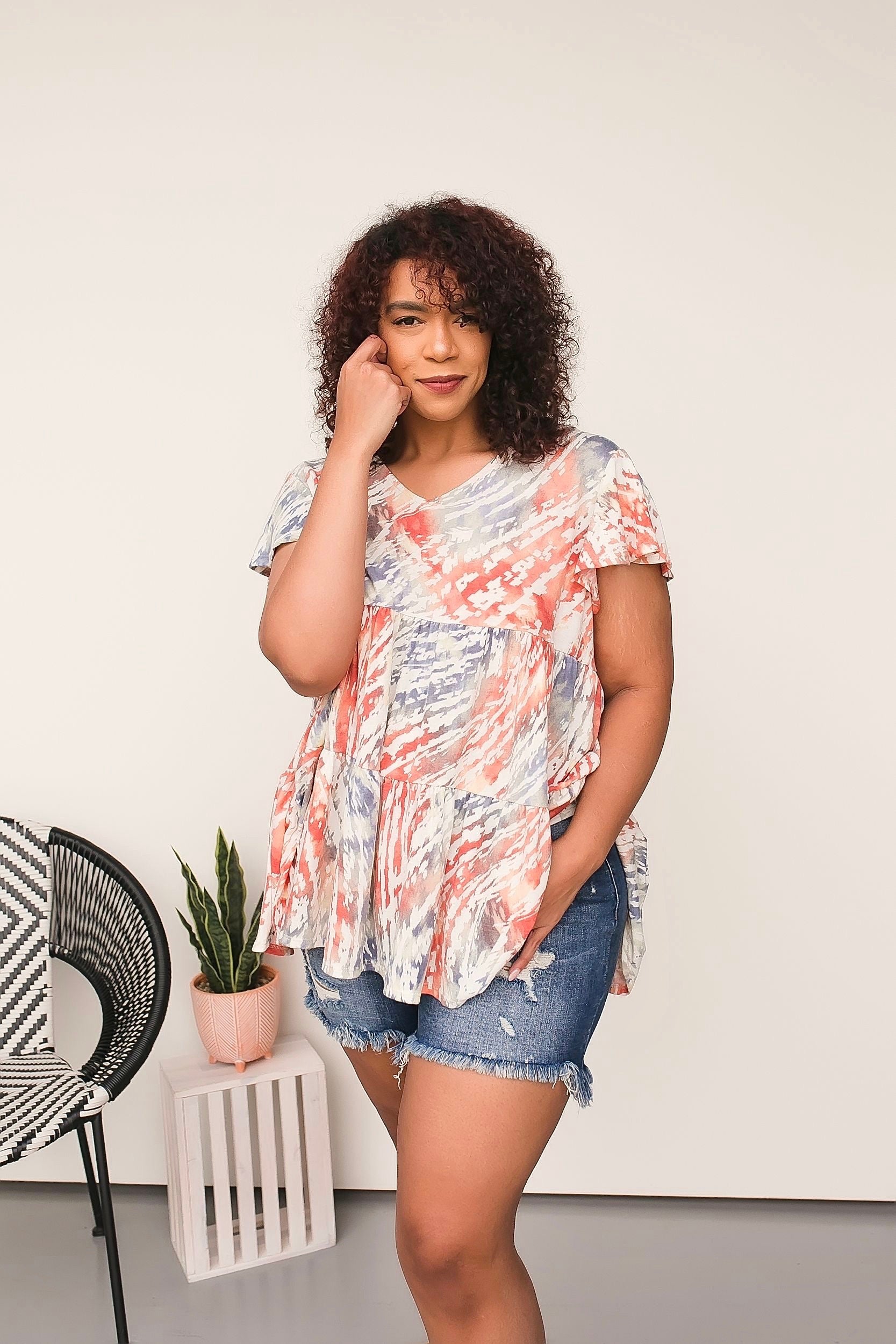 PLUS SIZE Believe In Miracles Printed Top