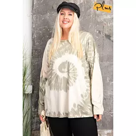 Plus Size Ls Special Washed Poly Rayon Knit Top