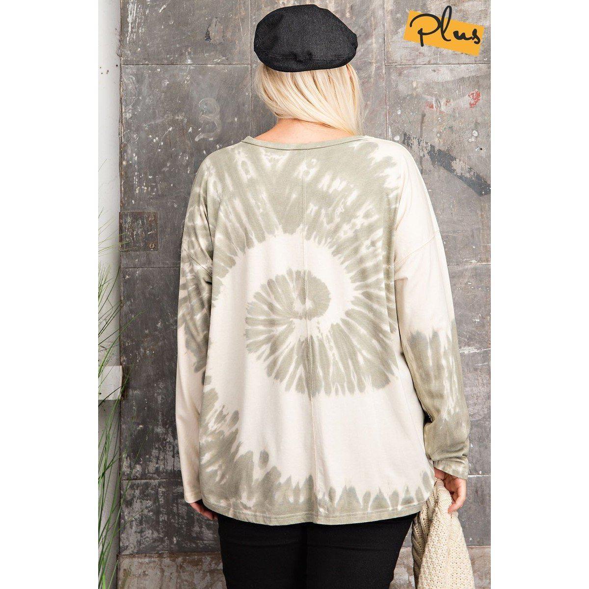 Plus Size Ls Special Washed Poly Rayon Knit Top