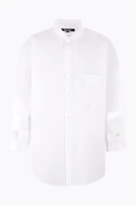 poplin shirt with cut-out