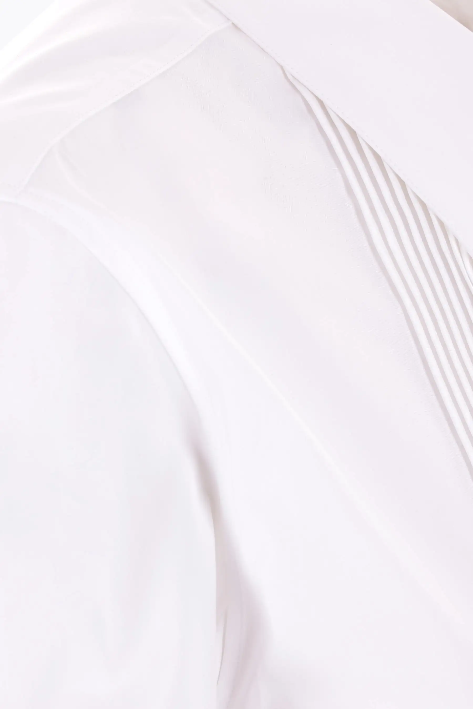 poplin shirt with pleated plastron