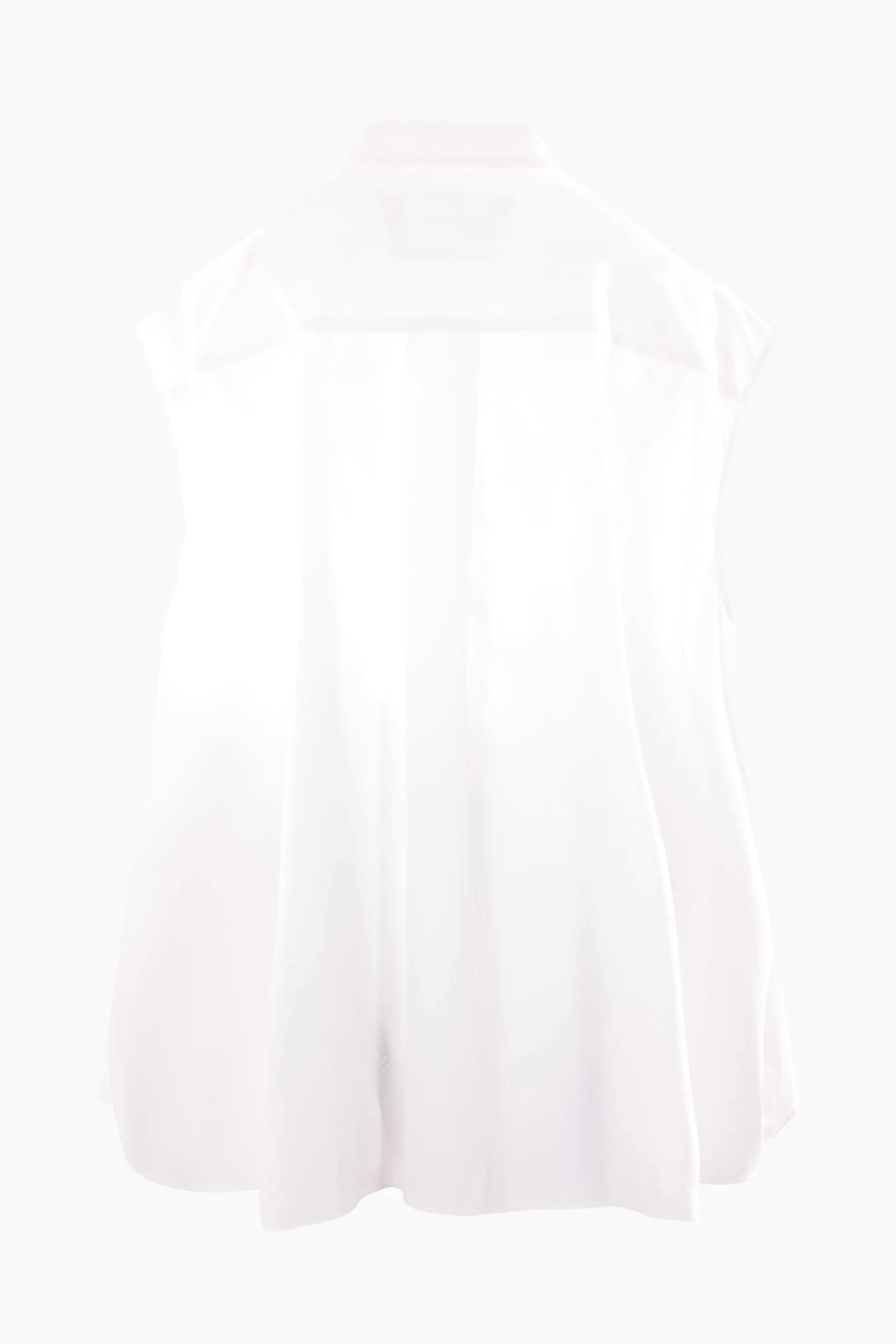 poplin sleeveless top-shirt