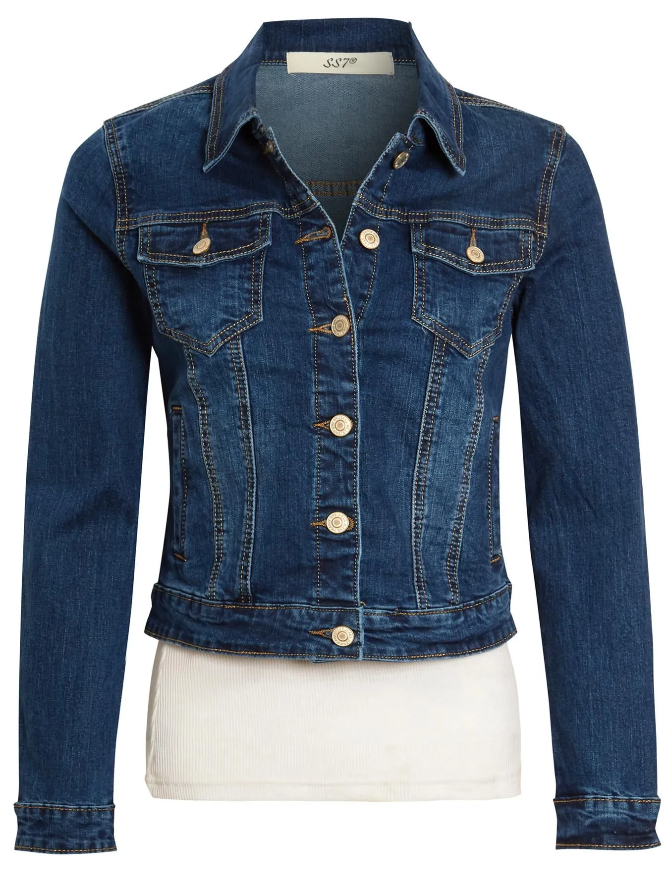 Premium Stretch Denim Jacket, Indigo Light, UK Sizes 8 to 16