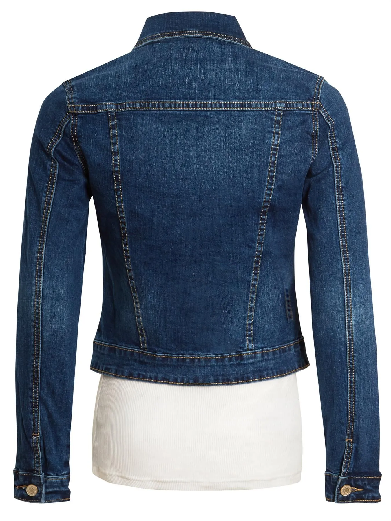 Premium Stretch Denim Jacket, Indigo Light, UK Sizes 8 to 16