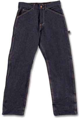 Rigid Classic Carpenter Work Dungaree Jeans by ROUND HOUSE #101 Made in USA