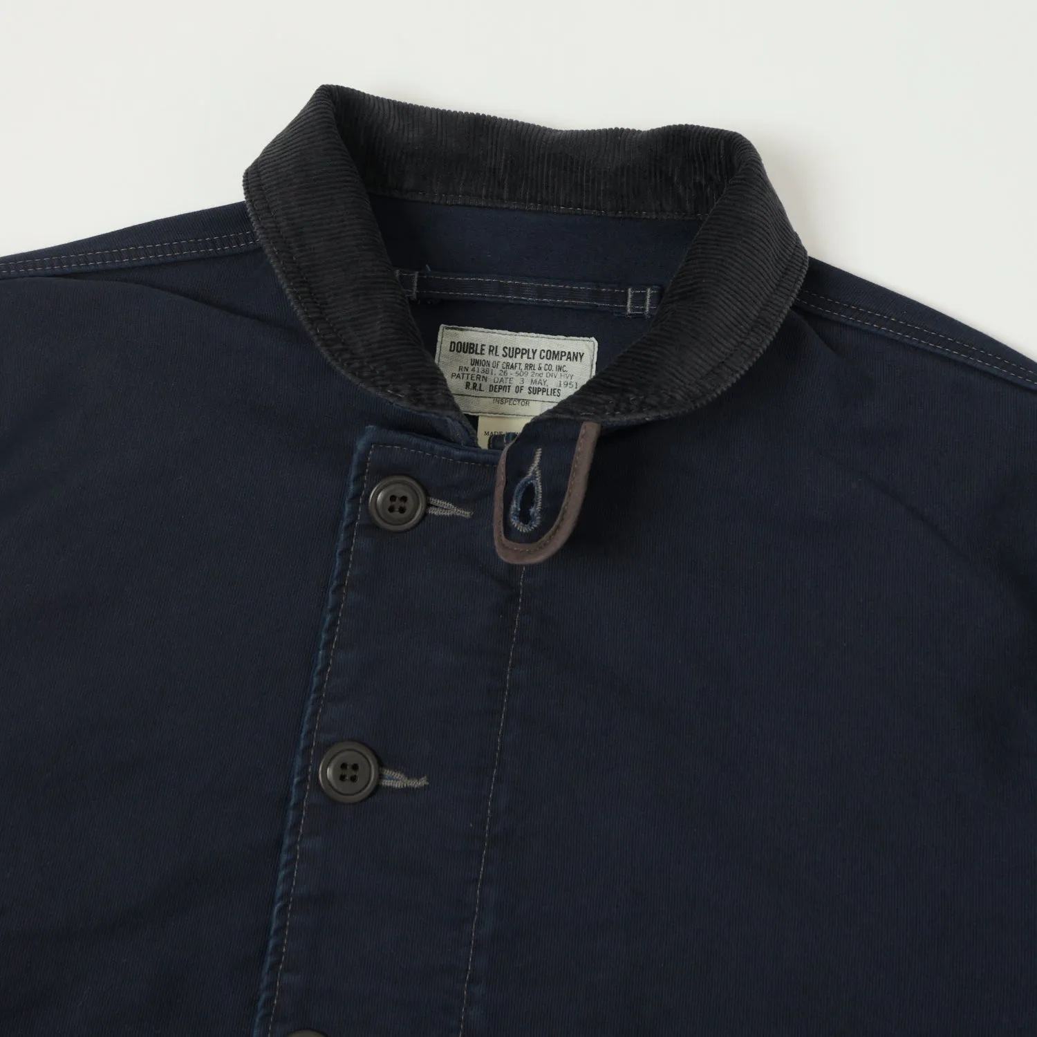 RRL Corduroy-Collar Deck Jacket - Navy