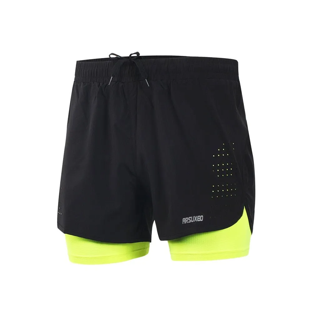 Short de sport 2 en 1 avec doublure ARSUXEO - B179