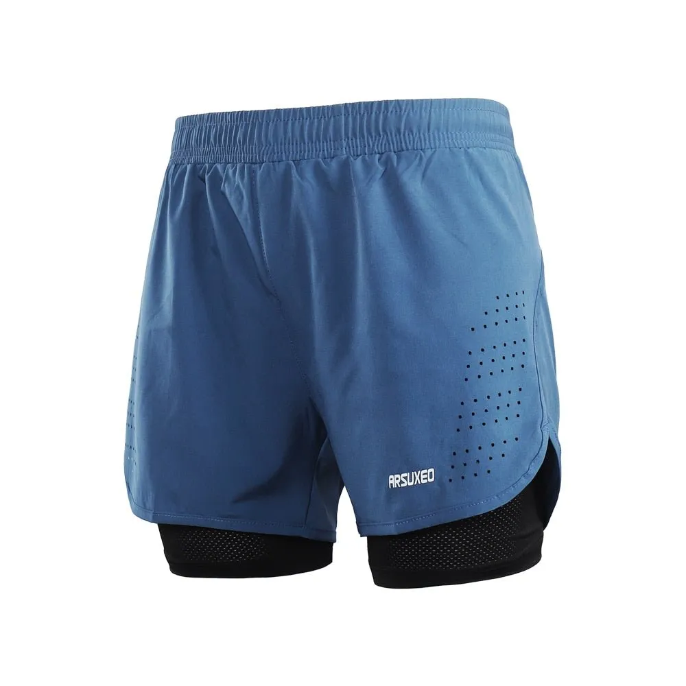 Short de sport 2 en 1 avec doublure ARSUXEO - B179