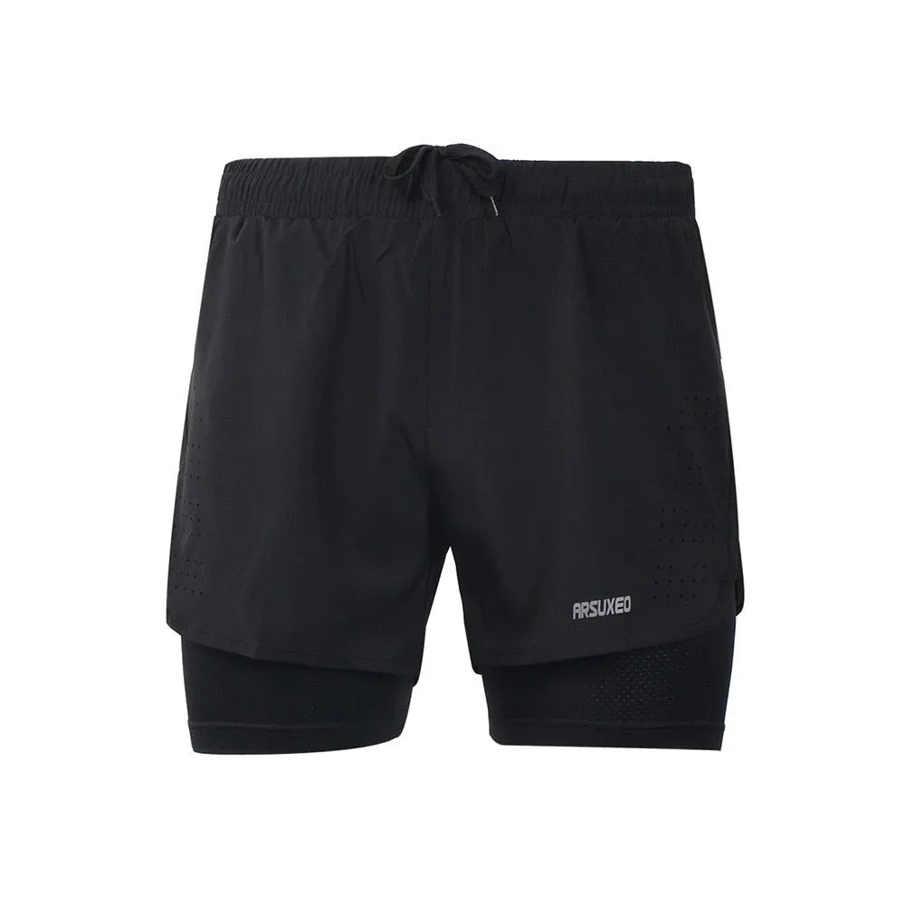 Short de sport 2 en 1 avec doublure ARSUXEO - B179