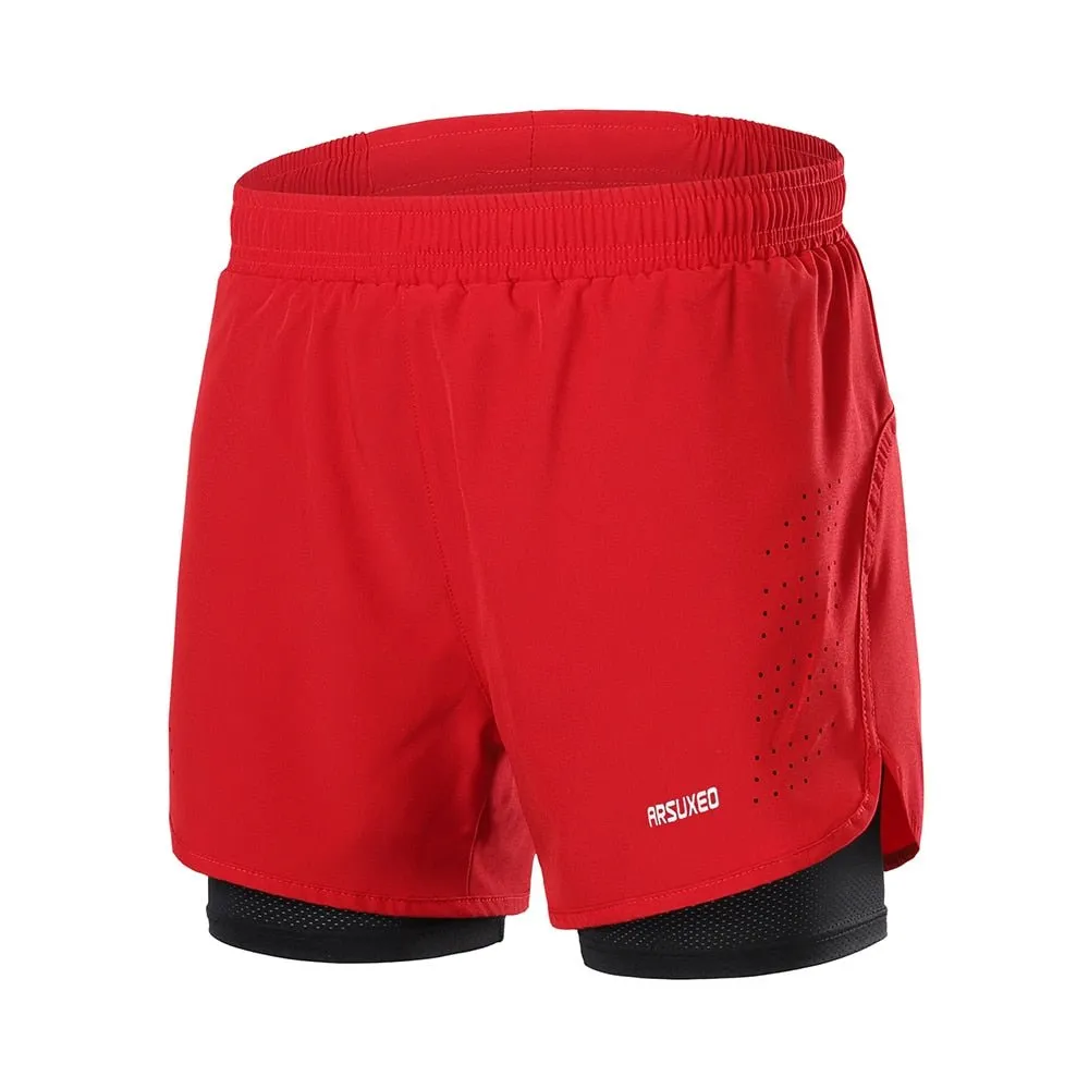 Short de sport 2 en 1 avec doublure ARSUXEO - B179