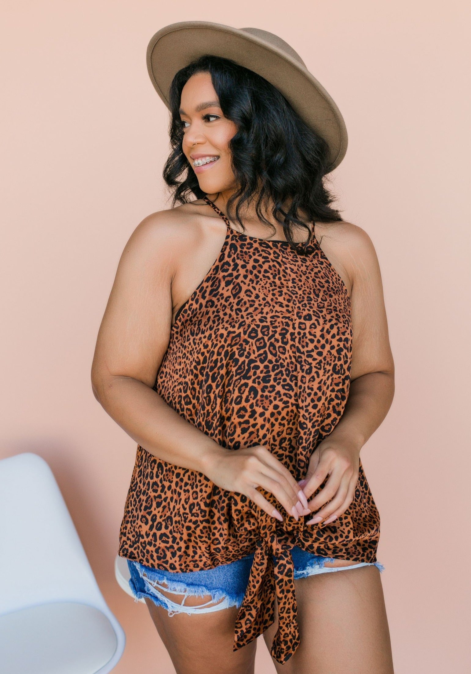 SIZE 1XL PLUS SIZE Thea Leopard Blouse