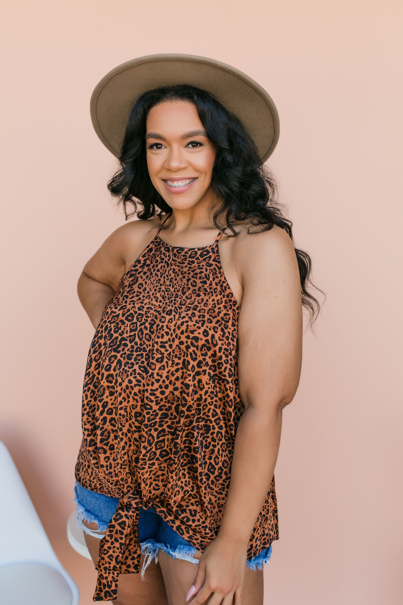 SIZE 1XL PLUS SIZE Thea Leopard Blouse