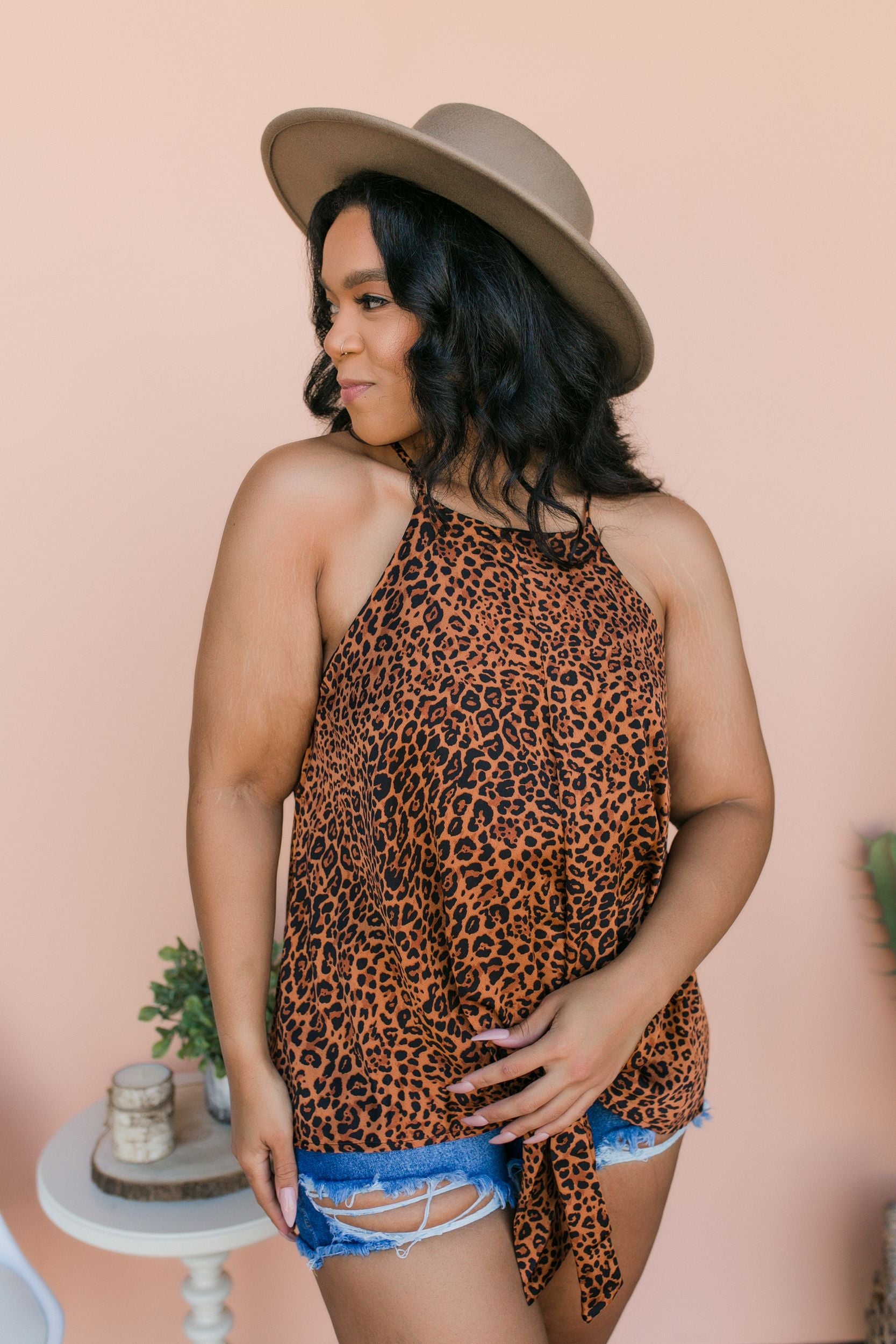 SIZE 1XL PLUS SIZE Thea Leopard Blouse