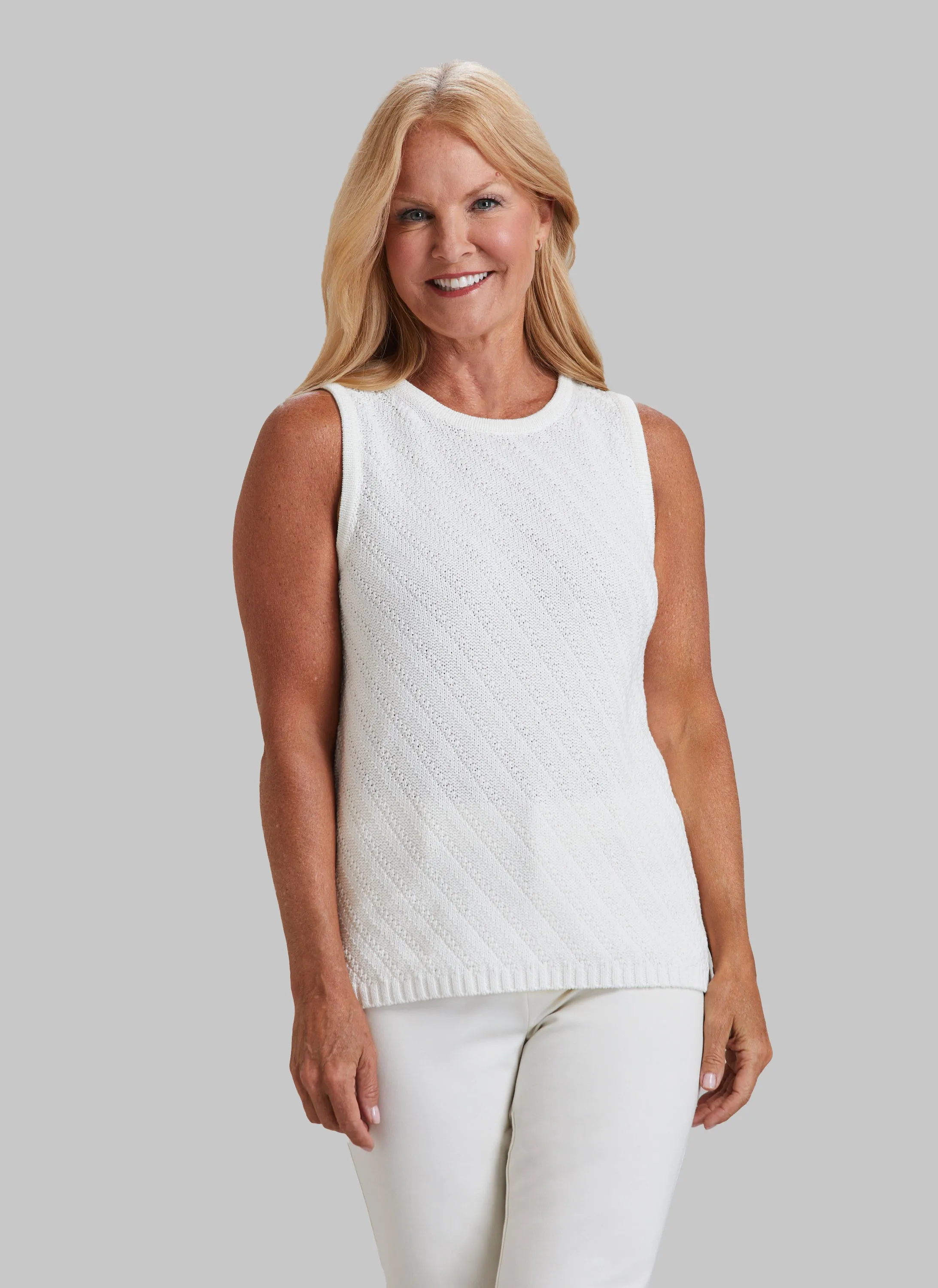 Sleeveless Knit Crew