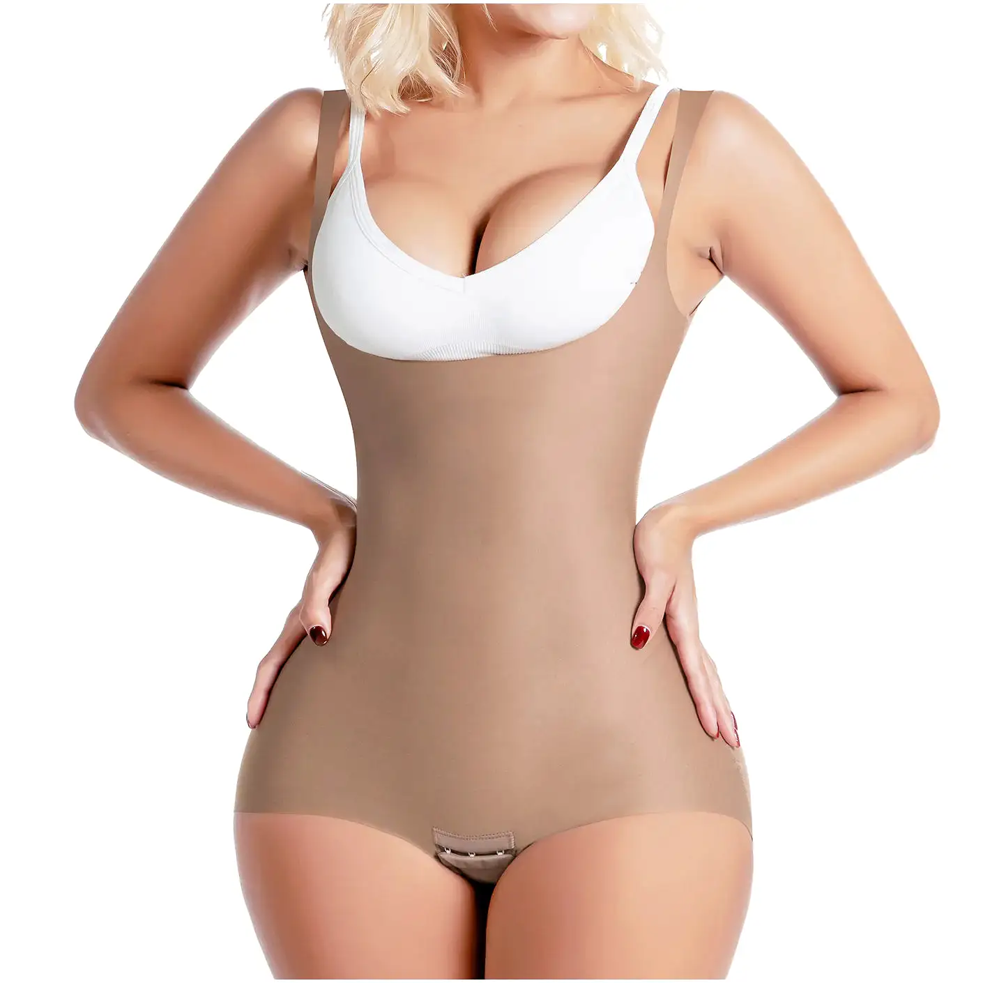 SONRYSE SP23NC | OPEN BUST DAILY USE BODYSUIT TUMMY CONTROL FOR WOMEN | ULTRA LIGHT MICROFIBER