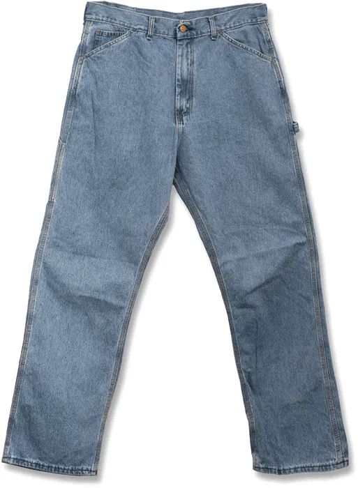 Stone Washed Work Carpenter Dungaree Jeans by ROUND HOUSE Made in USA #1010