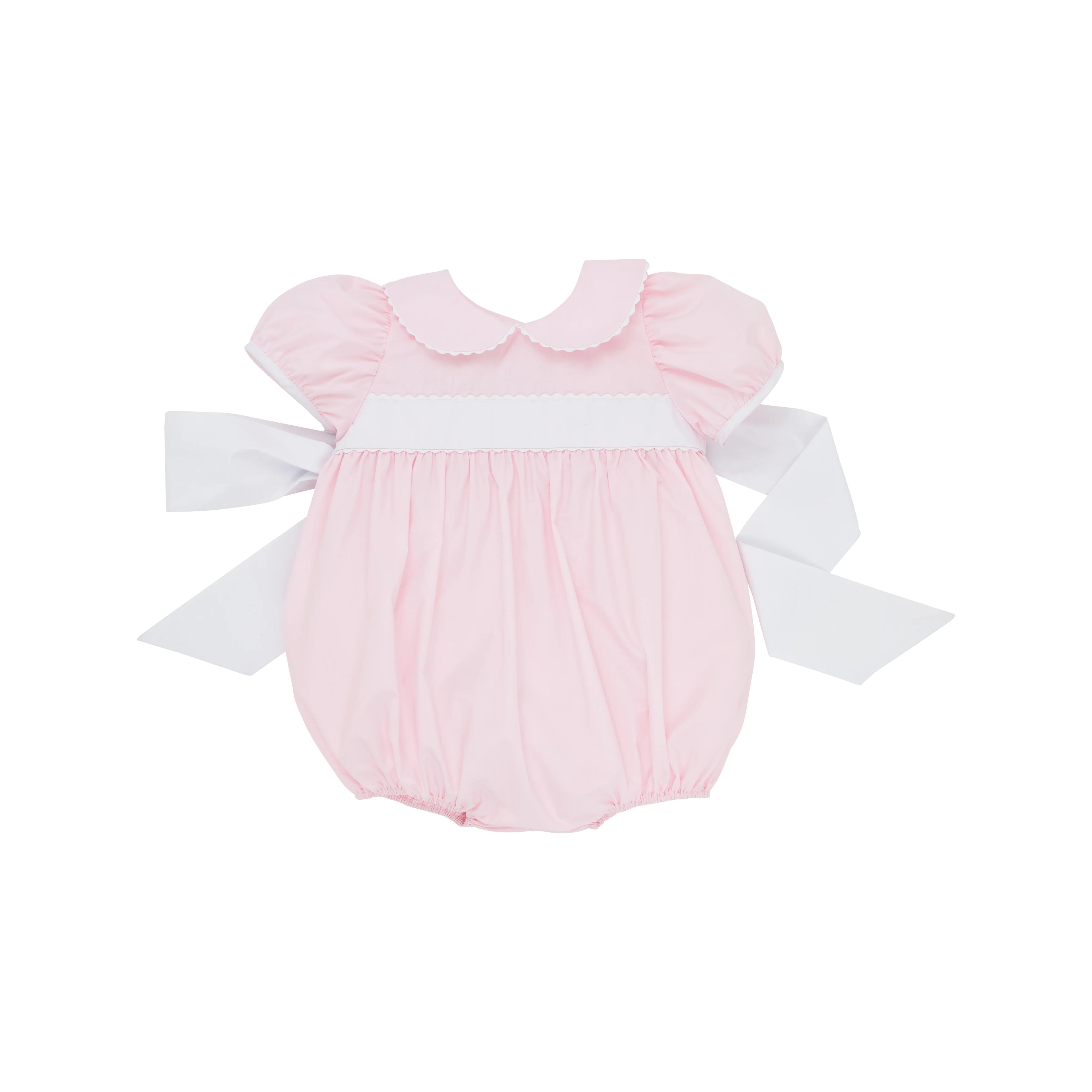 The Beaufort Bonnet Company - Palm Beach Pink & Worth Avenue White Cindy Lou Sash Bubble