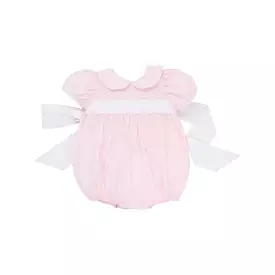 The Beaufort Bonnet Company - Palm Beach Pink & Worth Avenue White Cindy Lou Sash Bubble