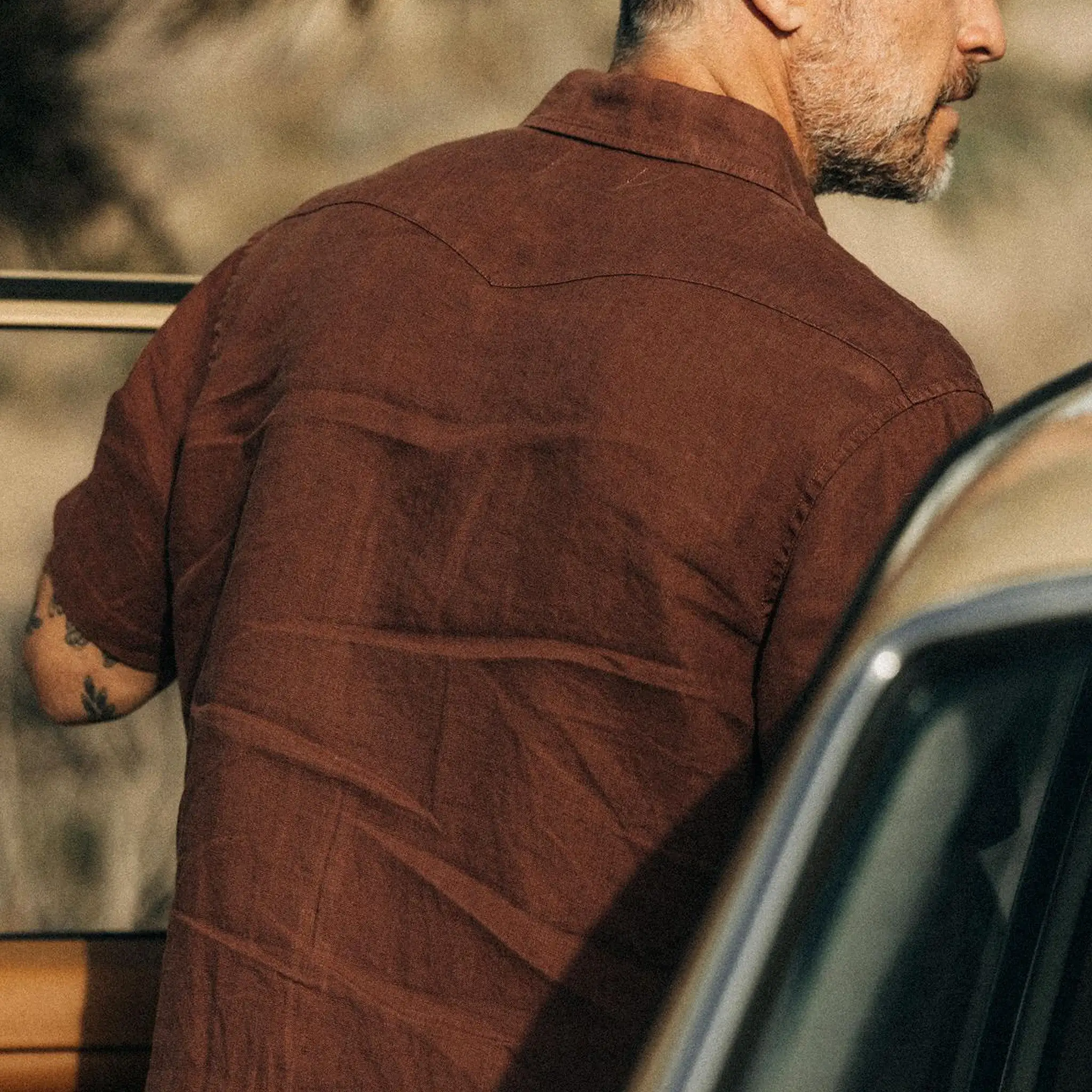 The Short Sleeve Western in Dried Guajillo