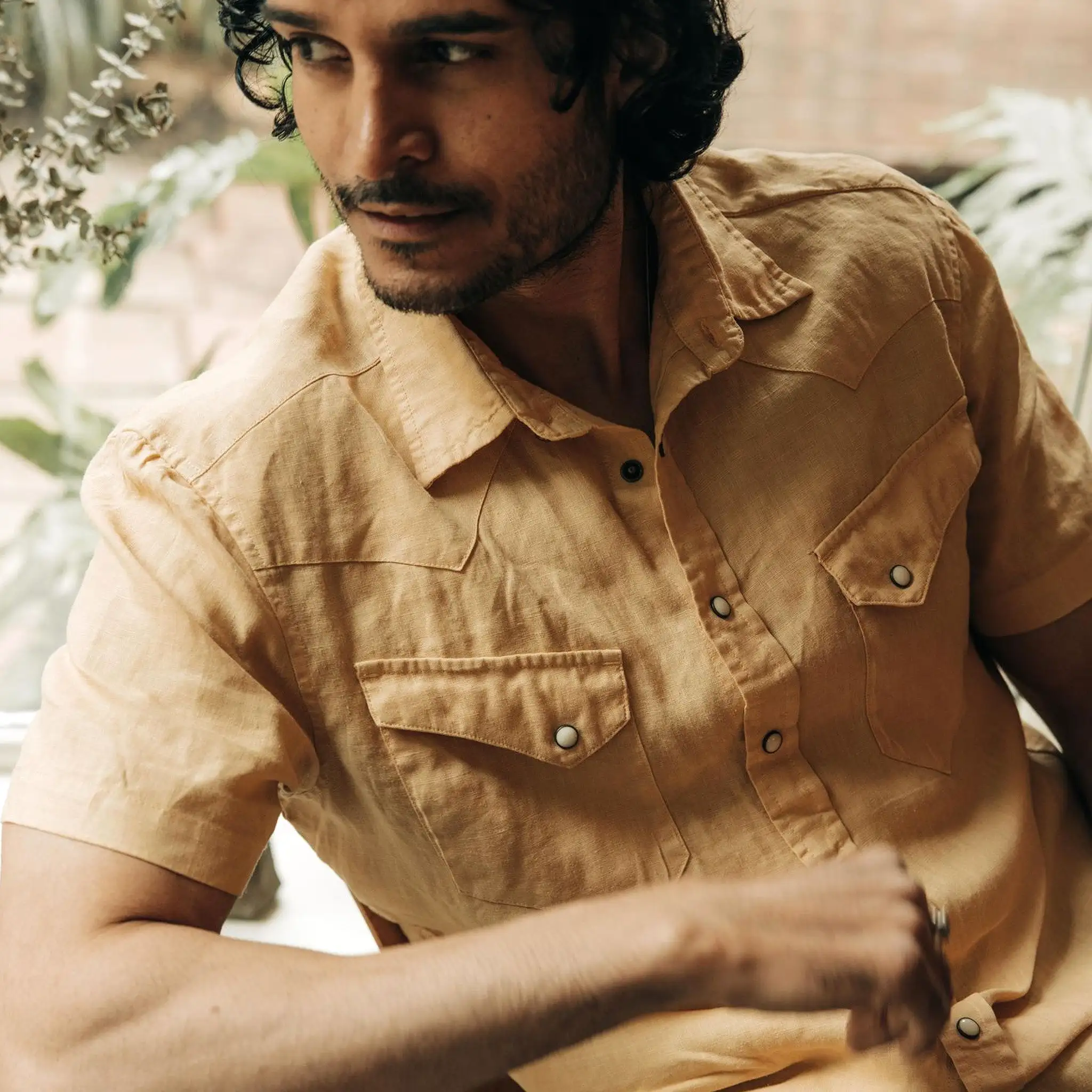 The Short Sleeve Western in Oak