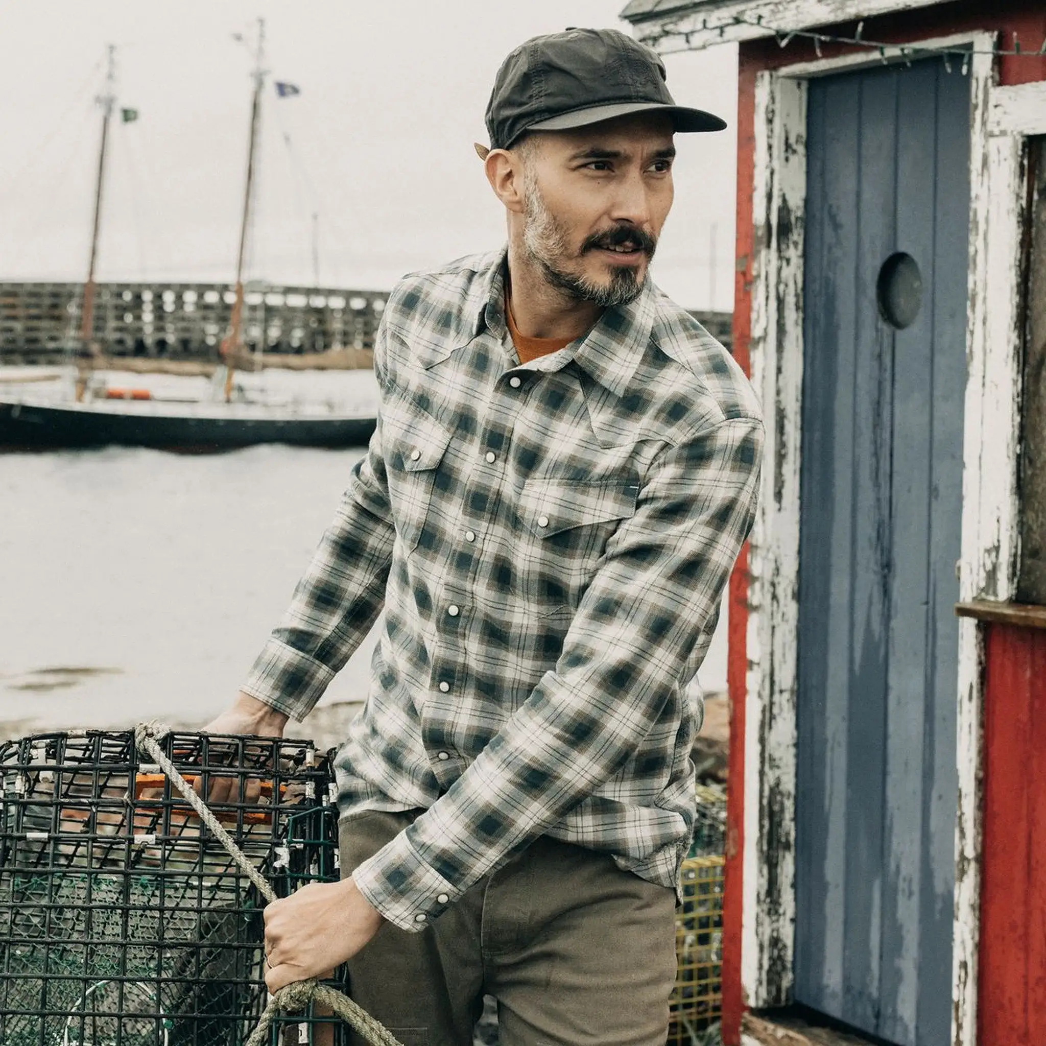 The Western Shirt in Wetland Plaid