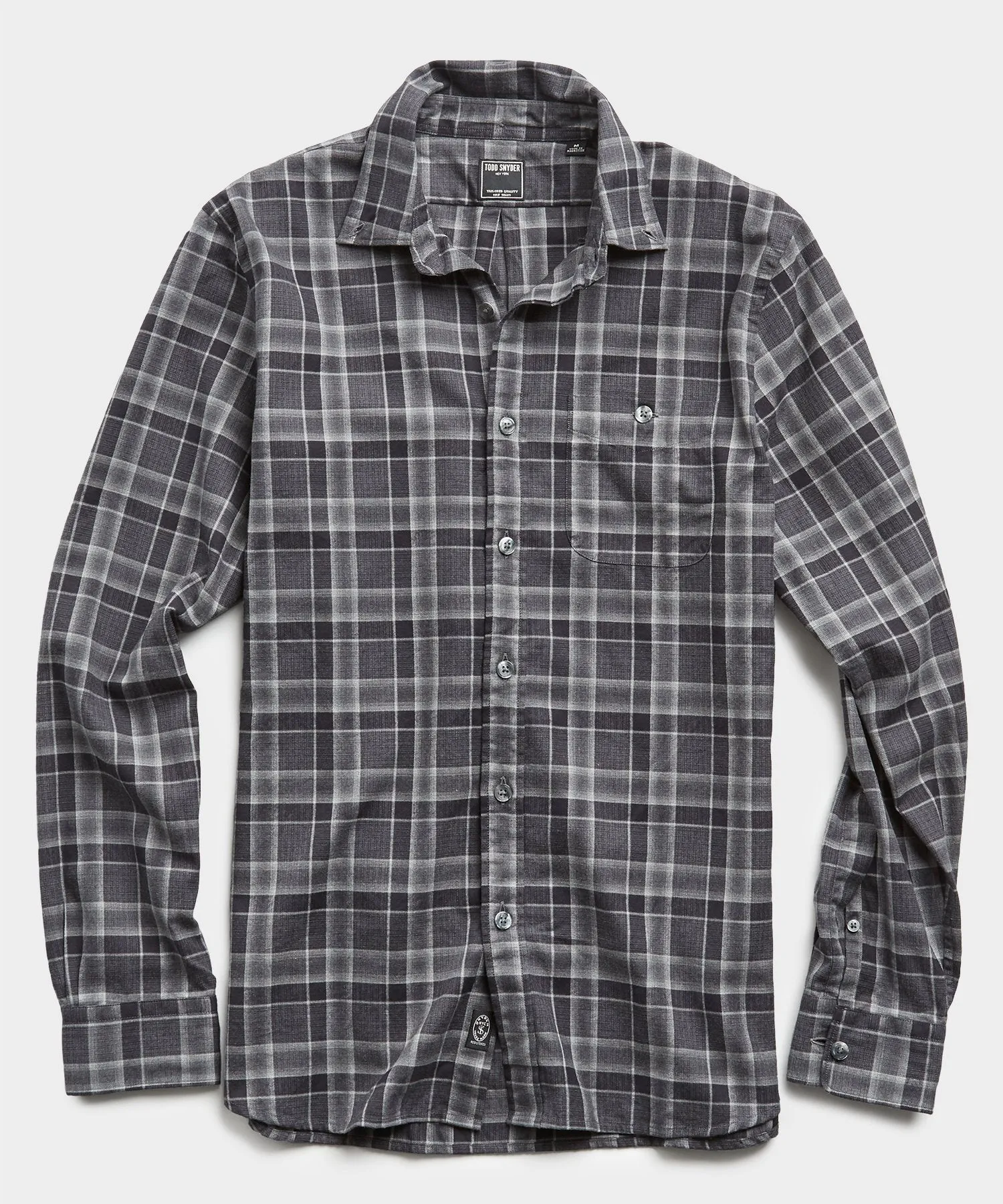 Thomas Mason Charcoal Plaid Flannel Shirt