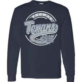 Thomas Texans - Circle Stripe Long Sleeve T-Shirt