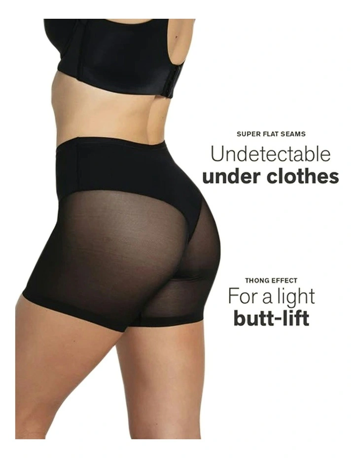 Truly Undetectable Sheer Tummy Control Short in Black