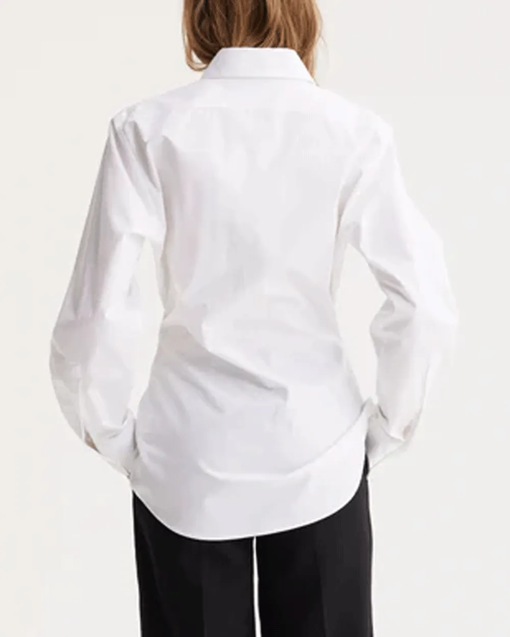 White Shaped Poplin Shirt