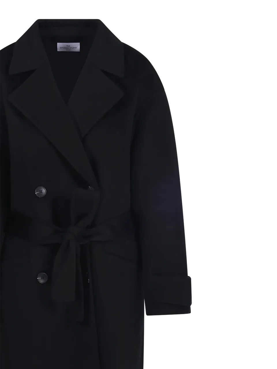 WOMAN DYNAMIS BLACK WOOL SAVILE OVERSIZED COAT