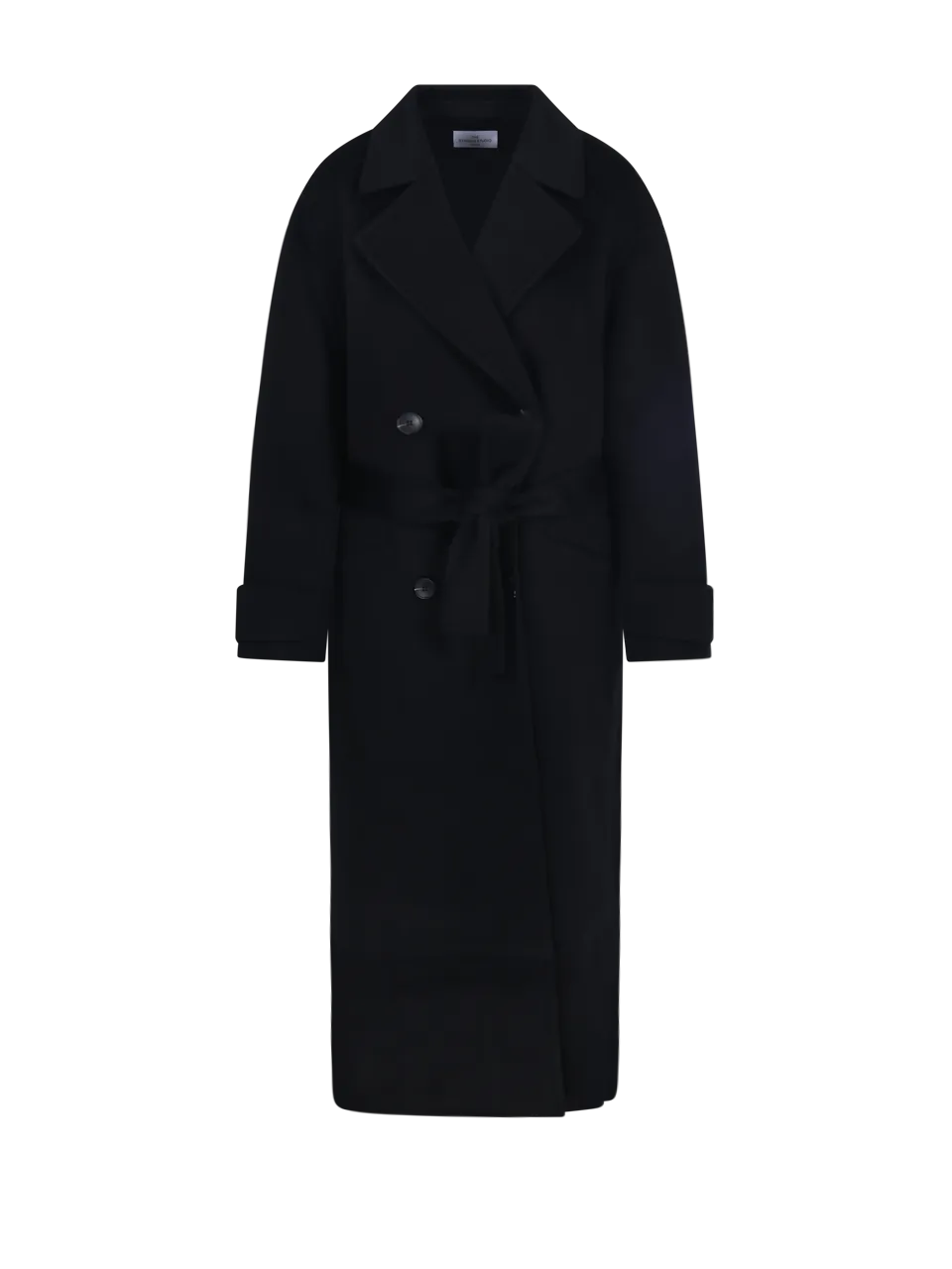 WOMAN DYNAMIS BLACK WOOL SAVILE OVERSIZED COAT