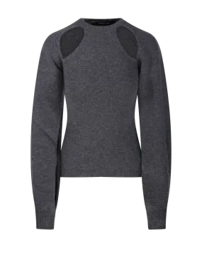 WOMAN FEDERICA TOSI GREY WOOL SWEATER