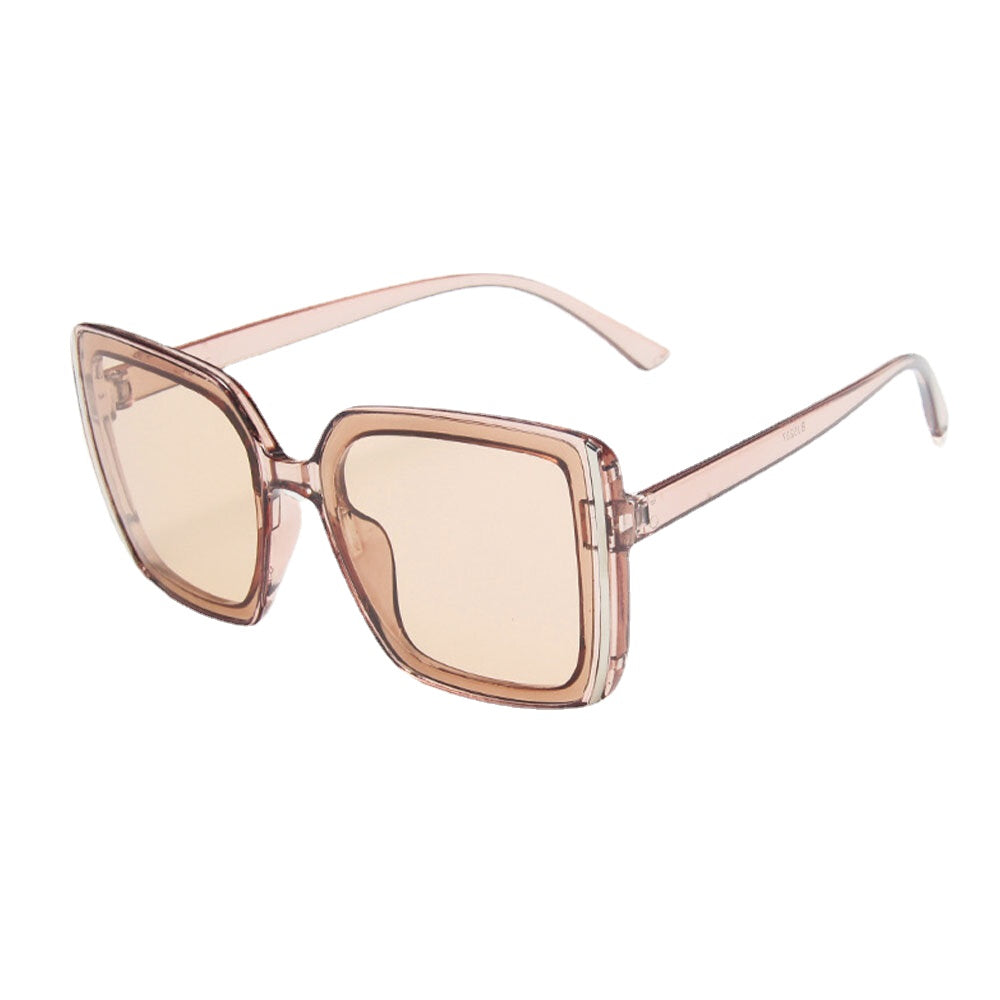 Women Plus Size Frame Fashion Trend Thin Face Square Shape UV Protection Sunglasses