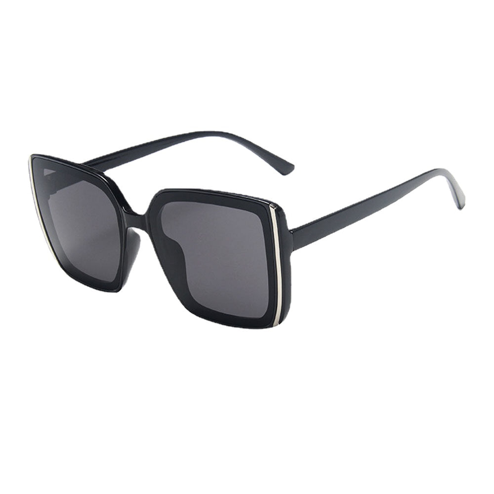 Women Plus Size Frame Fashion Trend Thin Face Square Shape UV Protection Sunglasses